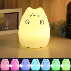 Силиконовый детский ночник 3DTOYSLAMP Котик с лапками 7 LED цветов USB 